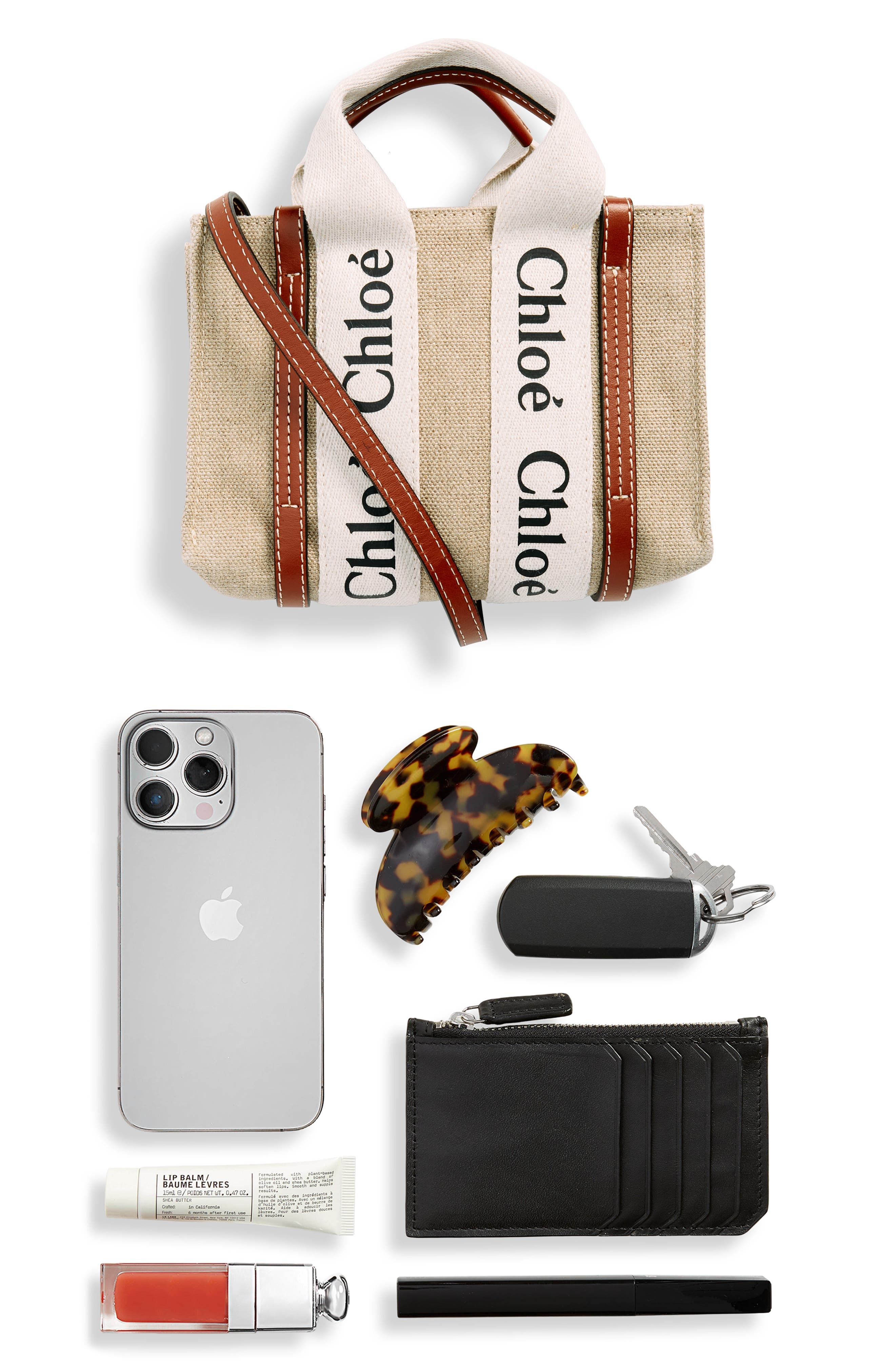 Mini Woody Logo Strap Canvas Tote - 9