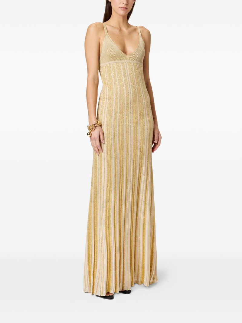 Missoni V-neck ribbed maxi dress outlook