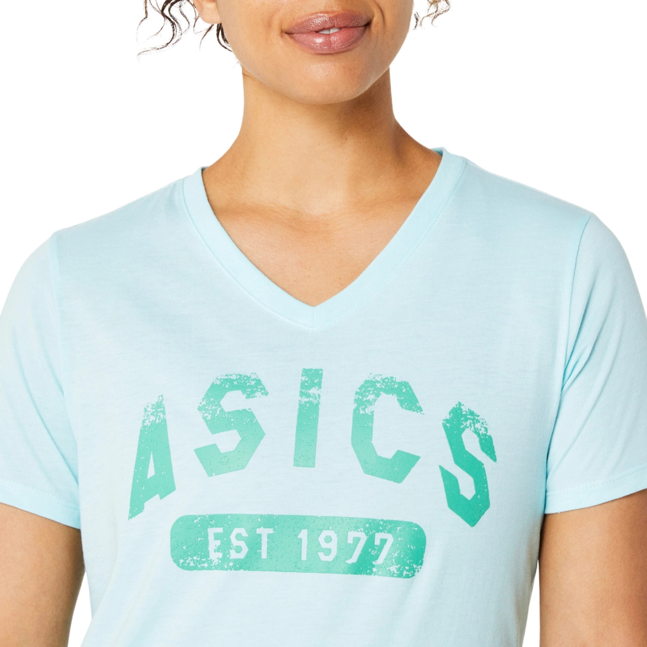 WOMEN'S SHORT SLEEVE EST 1977 V-NECK TEE - 4