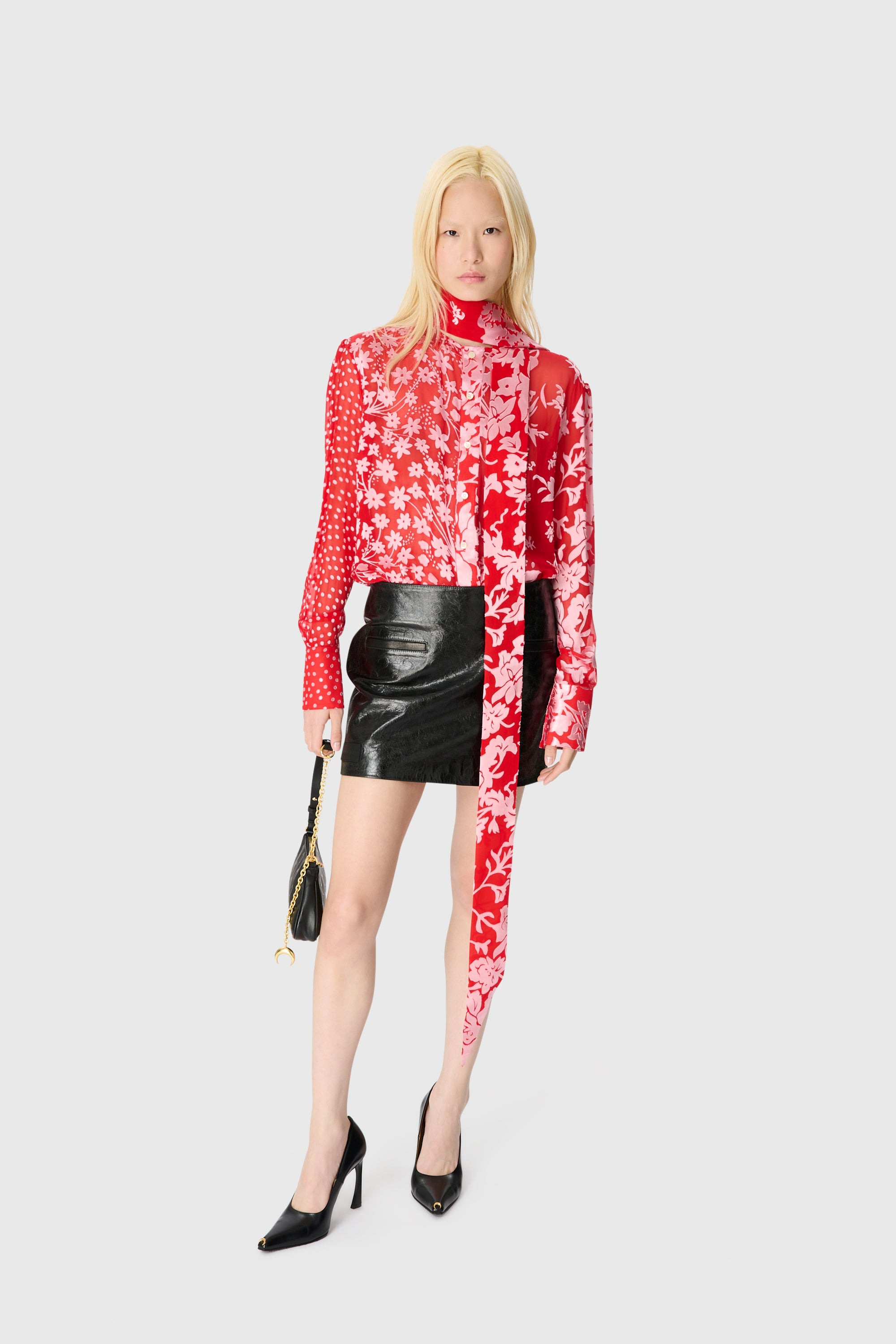 Regenerated Raso Silk Scarves LS Blouse - 2