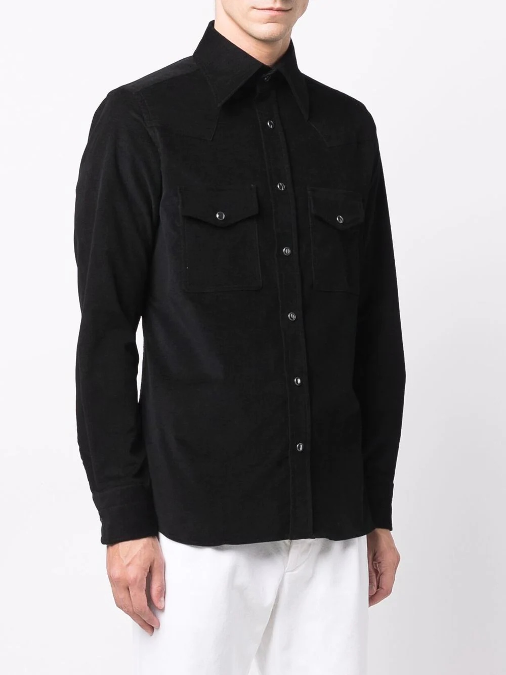 long-sleeve button-fastening shirt - 3