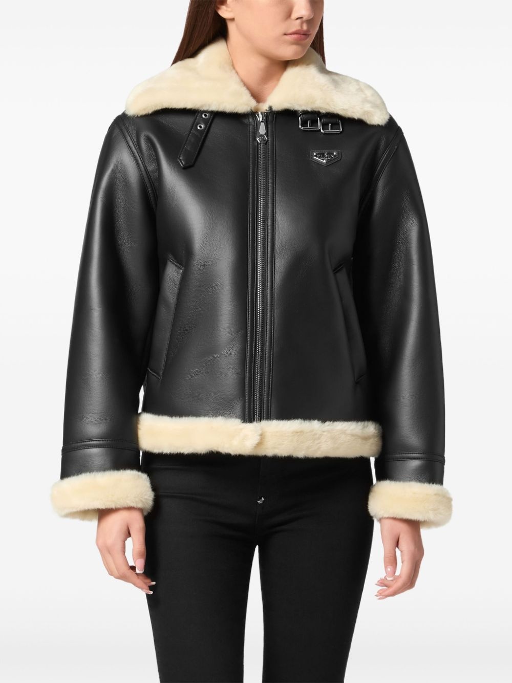 faux-shearling jacket - 3