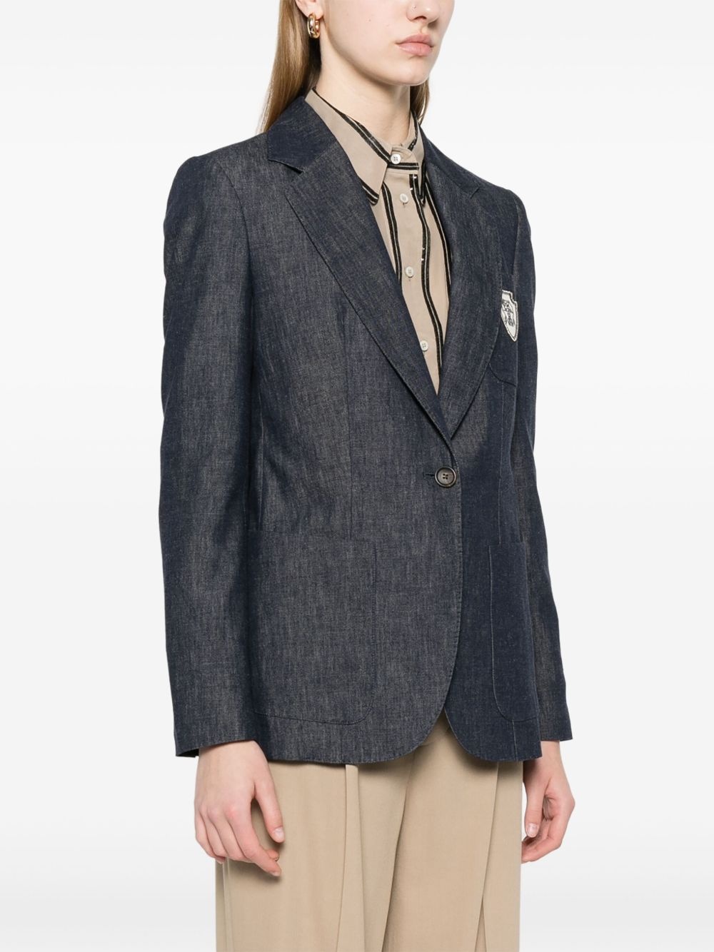 chambray blazer - 3