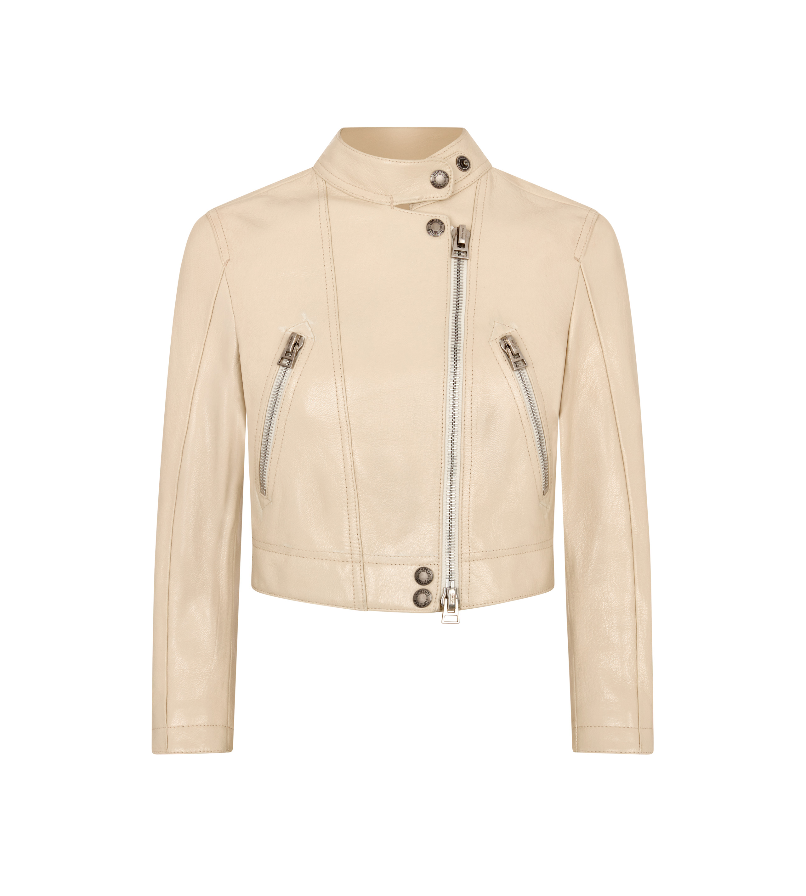 トムフォード Tom Ford Cropped Leather Jacket TOM FORD Cropped leather biker jacket | NET-A-PORTER