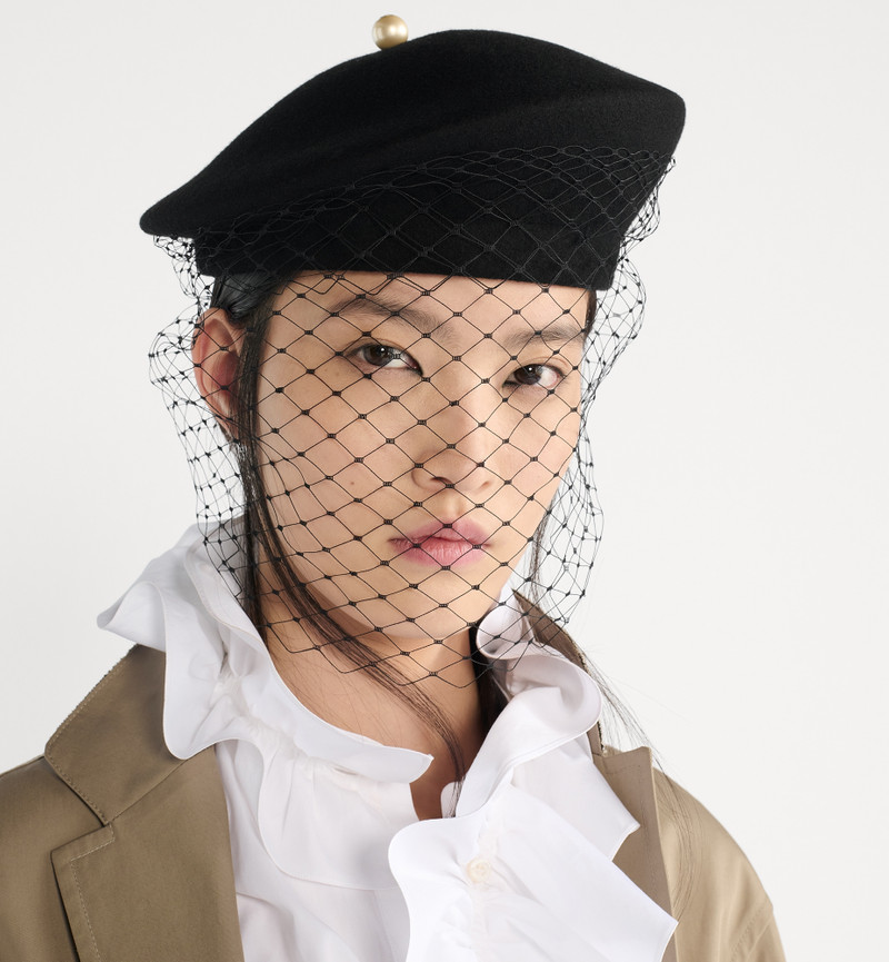 Dior Dior Century Beret with Veil outlook