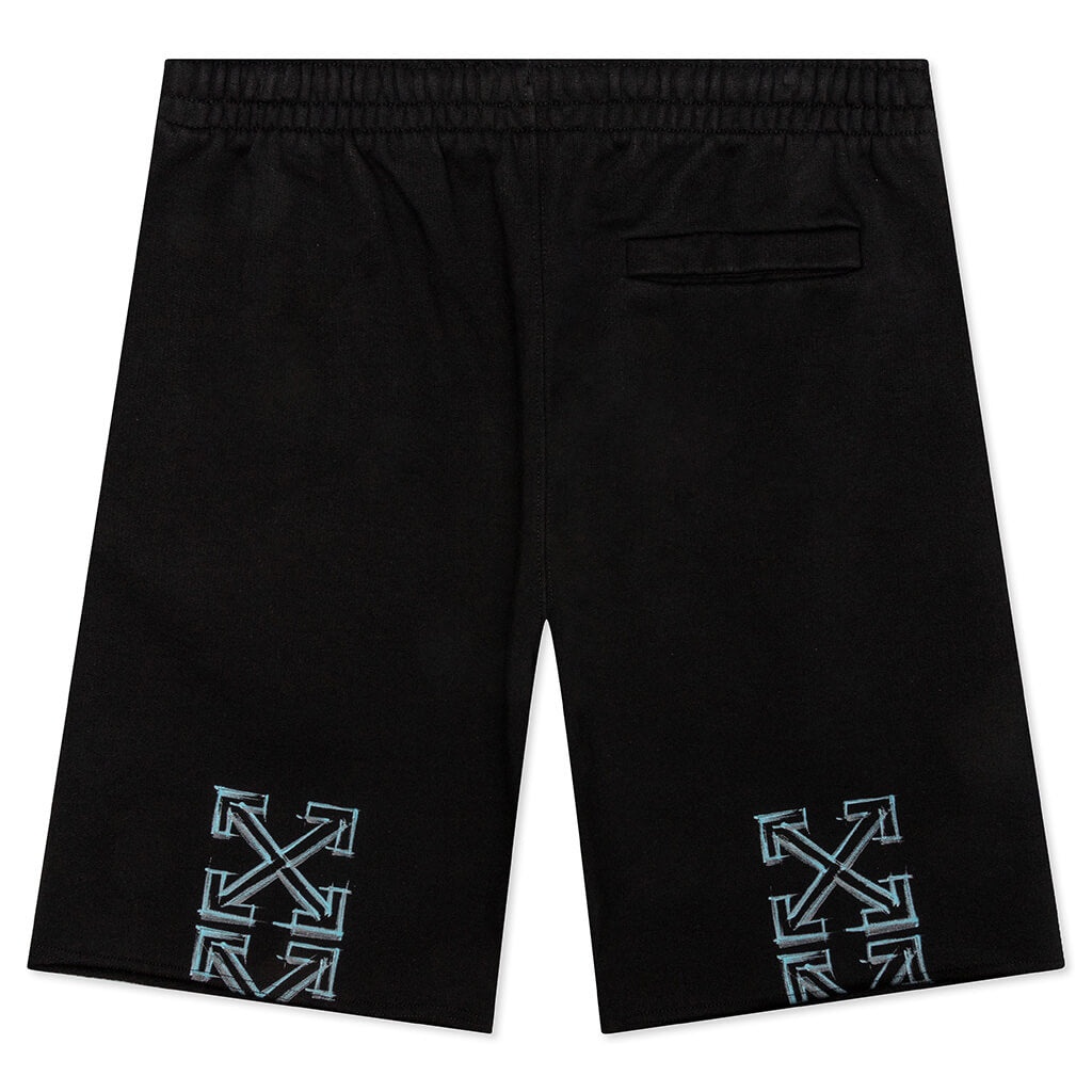 OFF-WHITE C/O VIRGIL ABLOH MARKER SWEATSHORTS - BLACK/MULTI - 2