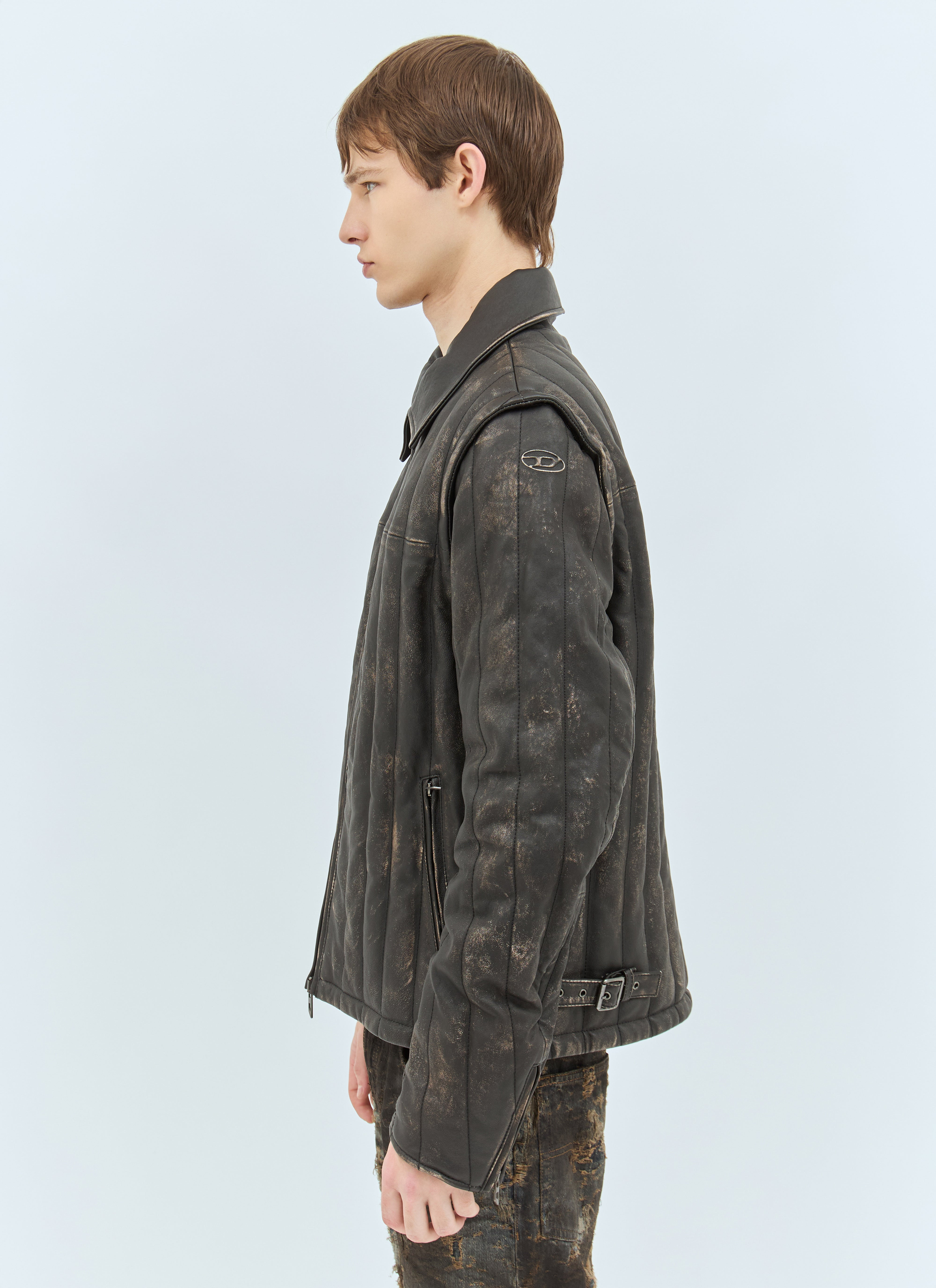 Diesel Men L-Albert Leather Jacket - 5