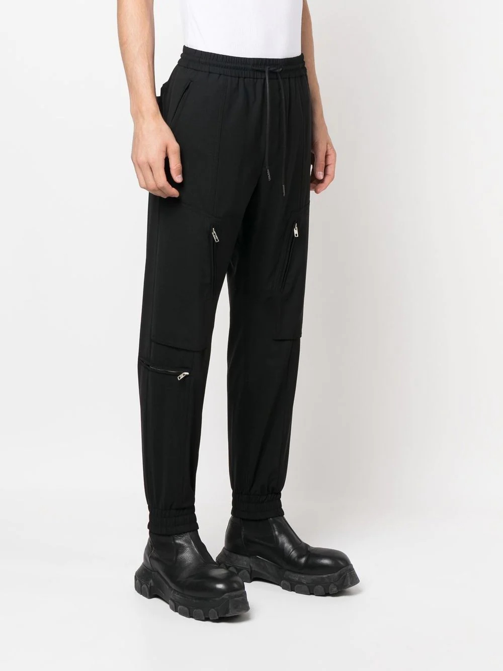 drawstring track pants - 3