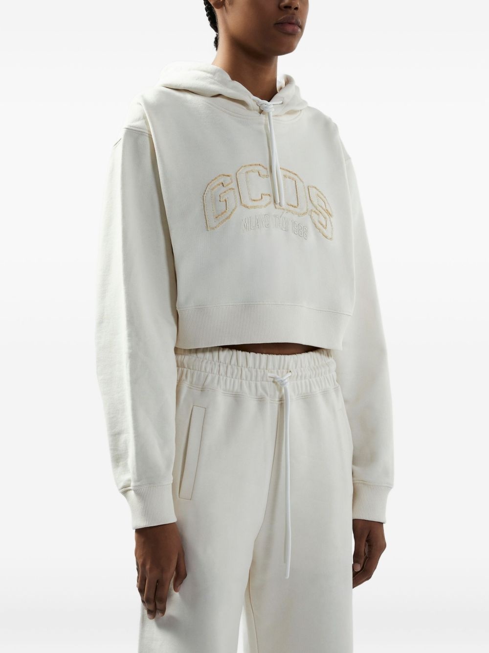 logo-embroidered hoodie - 4