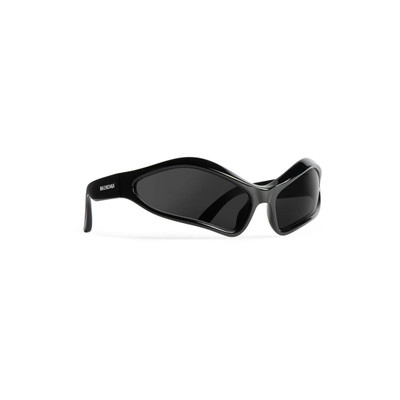 BALENCIAGA Fennec Oval Sunglasses  in Black outlook