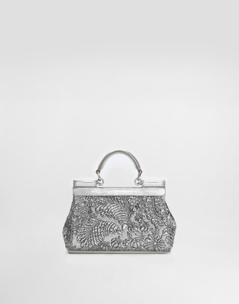 Small Sicily handbag in brocade 4