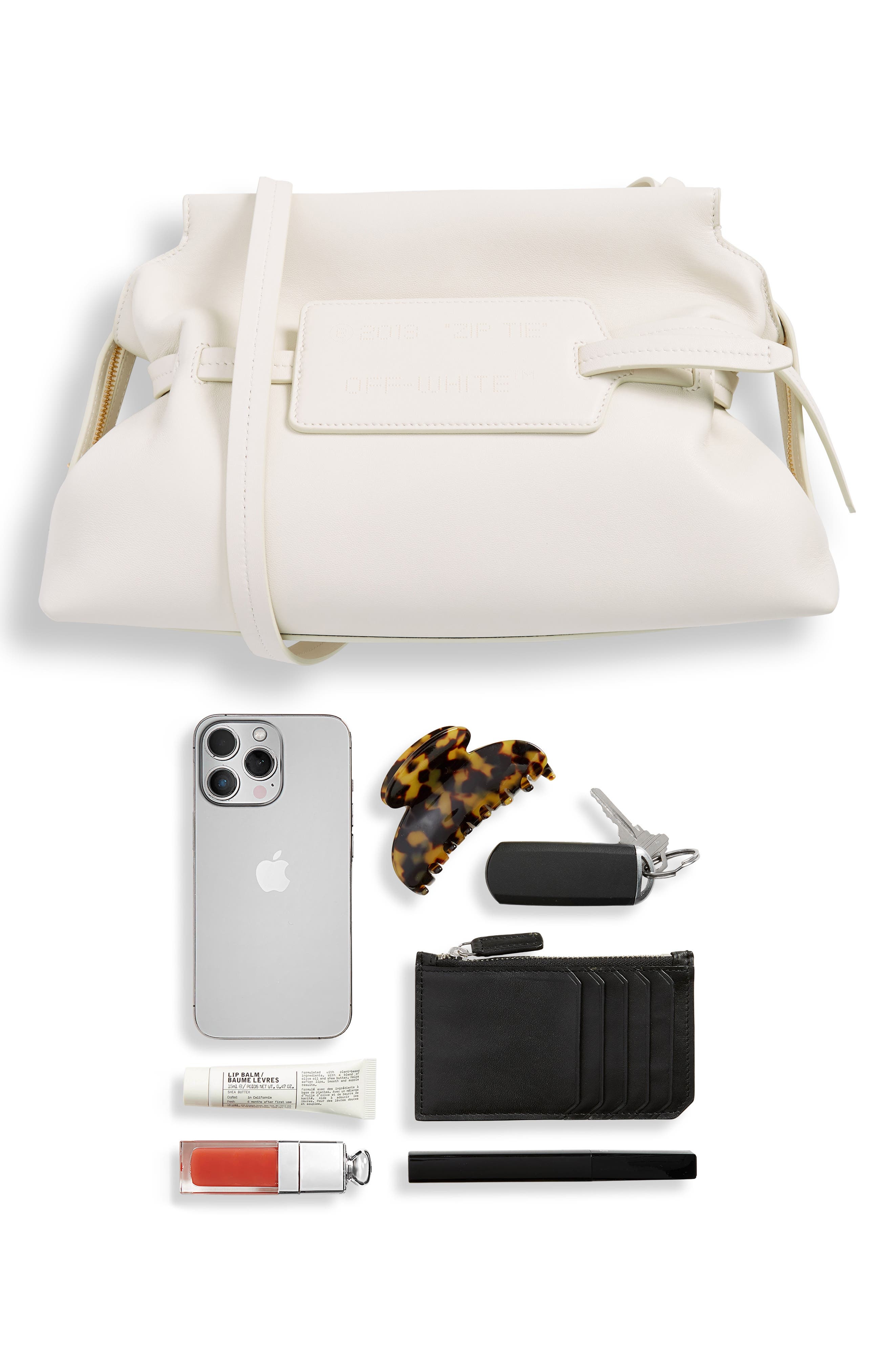 Zip Tie Leather Crossbody Bag - 9