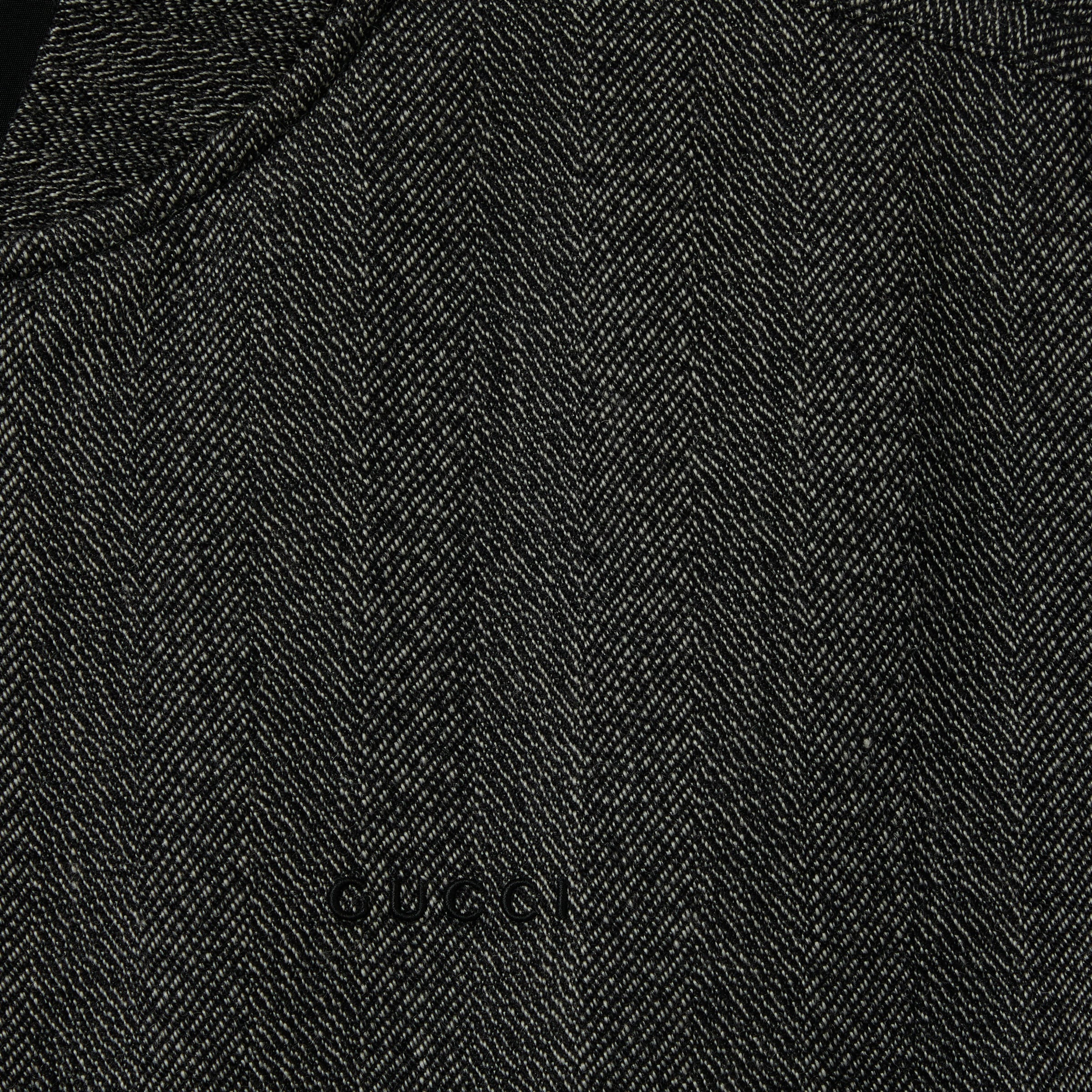 Herringbone wool mouliné bomber jacket - 7