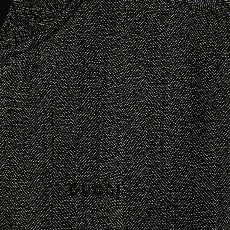 Herringbone wool mouliné bomber jacket 7