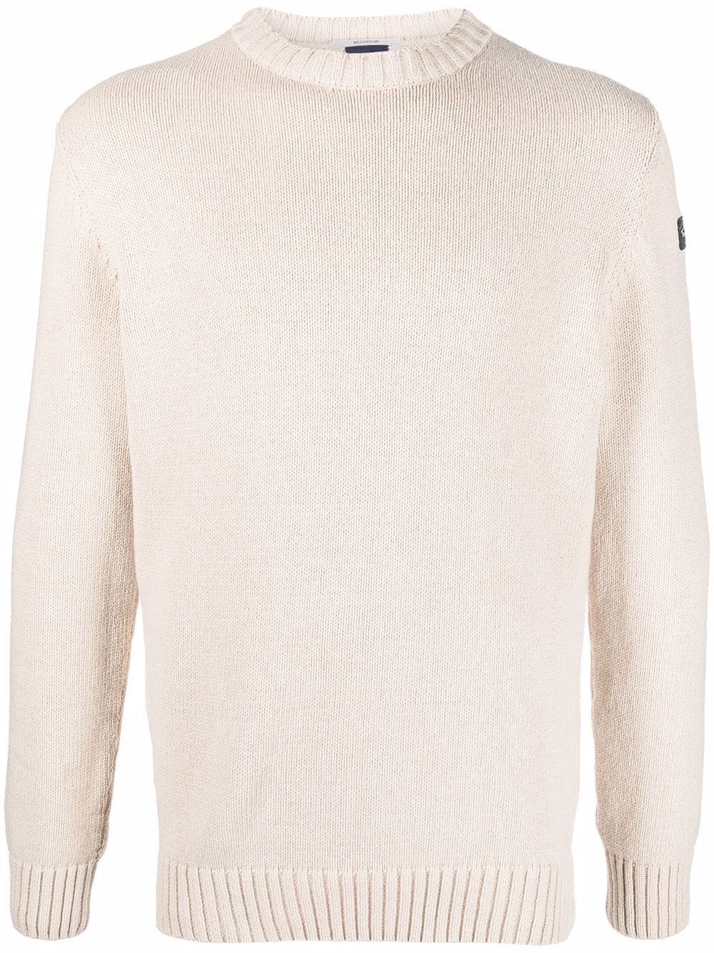 logo-patch crew-neck sweater - 1