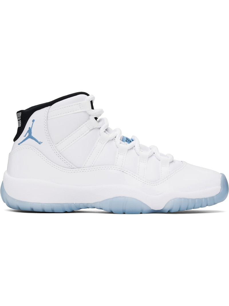 White & Blue Air Jordan 11 Sneakers - 1