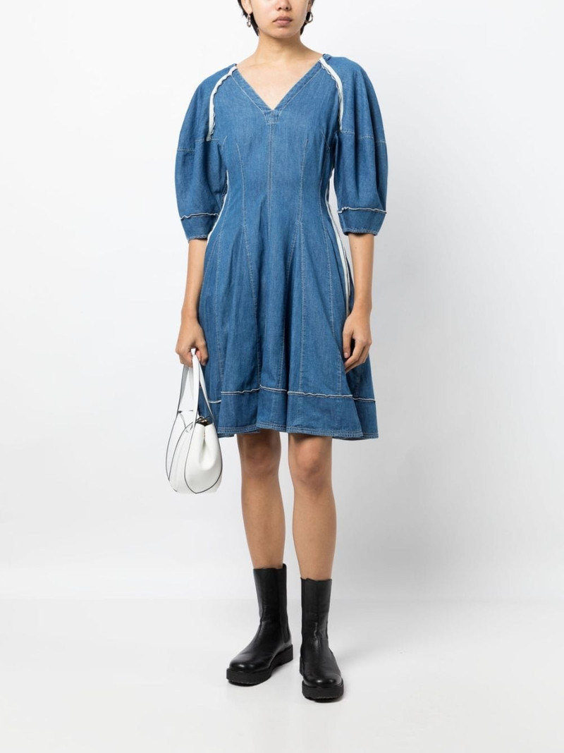 3.1 Phillip Lim contrast-stitching V-neck dress outlook