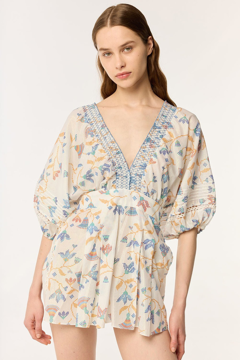 Short Jumpsuit Chantal - Blue Ylang Ylang 1