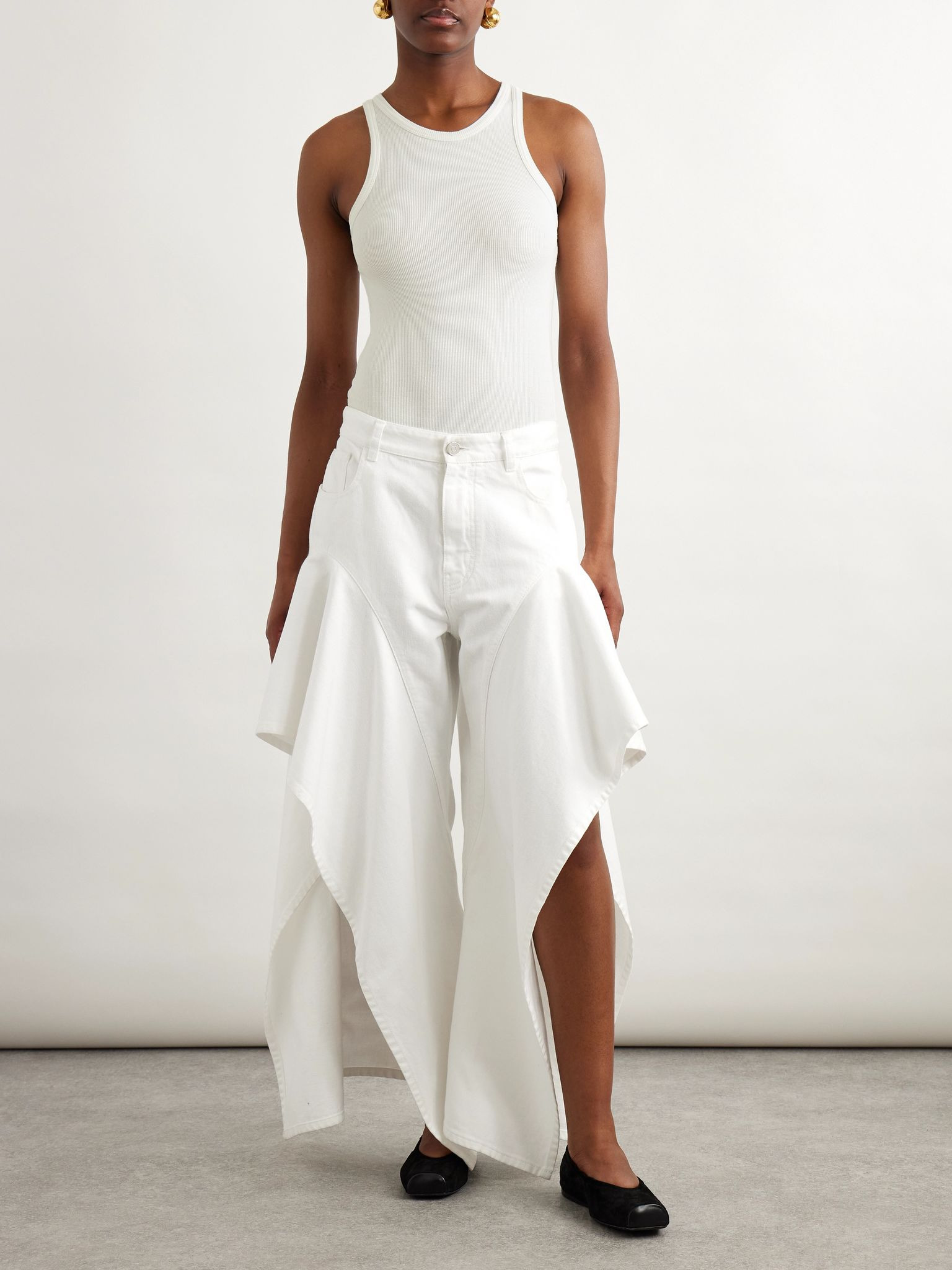Ribbed-knit bodysuit Off-white - 2