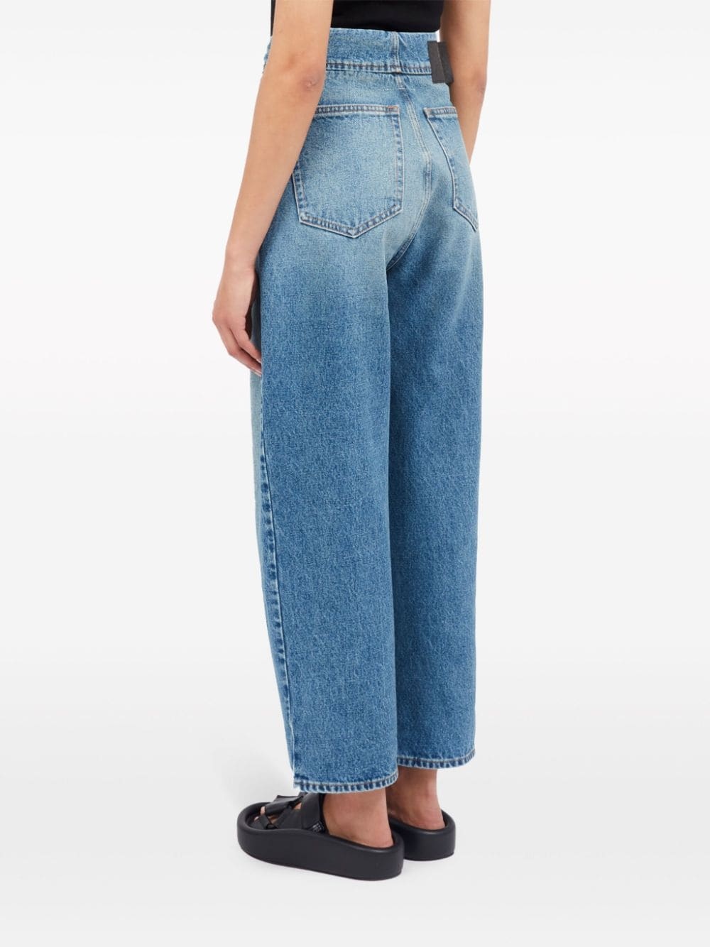 wide-leg cotton jeans - 5