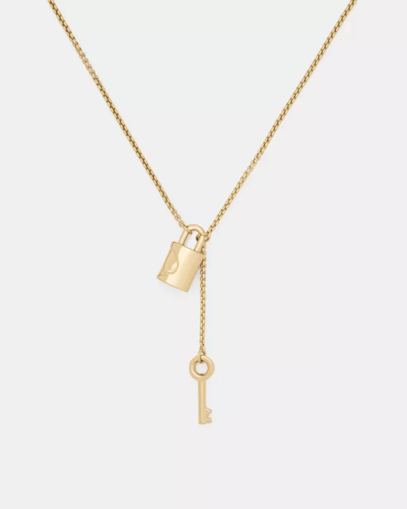 Spade Lock Padlock And Key Pendant - 1