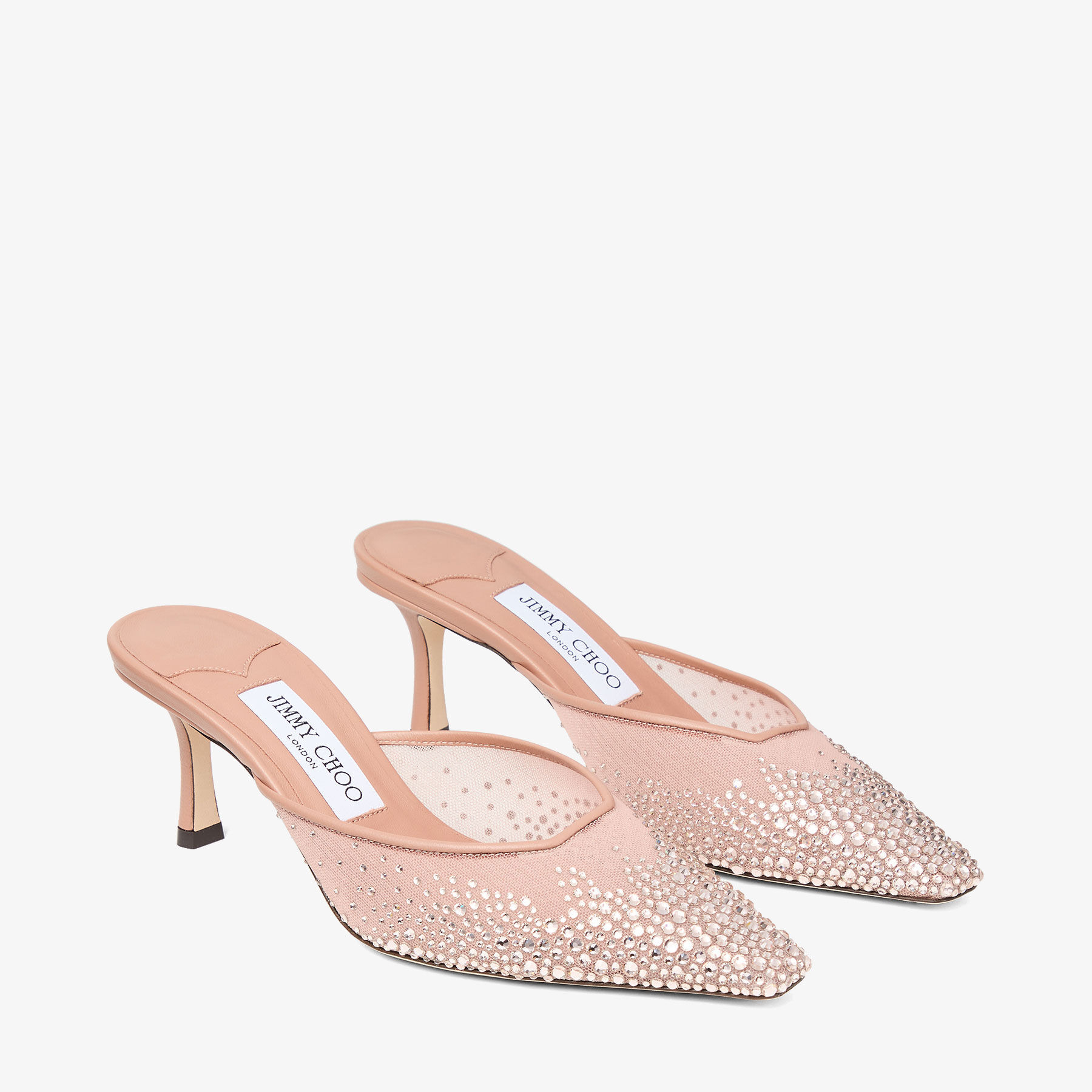Vivi 65
Pink Crystal Mesh Mules - 3