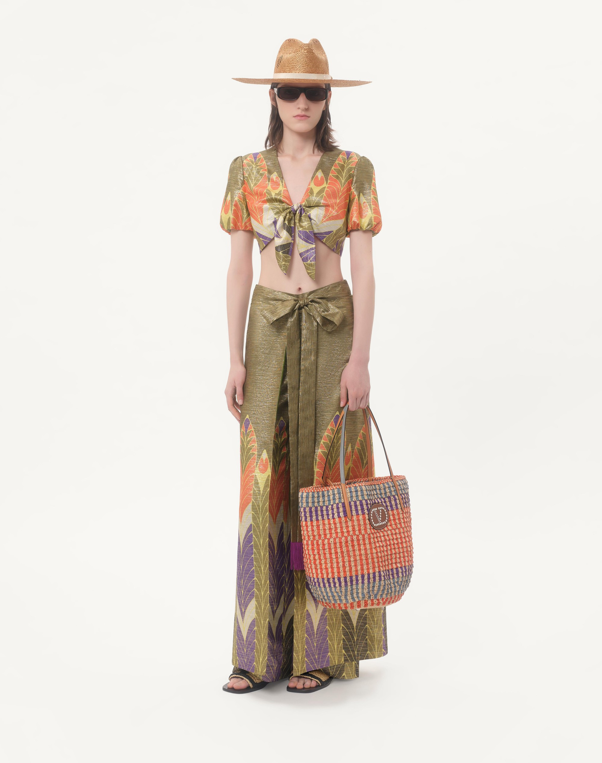 LUREX PANTS WITH VOYAGE IMAGINAIRE PRINT - 2