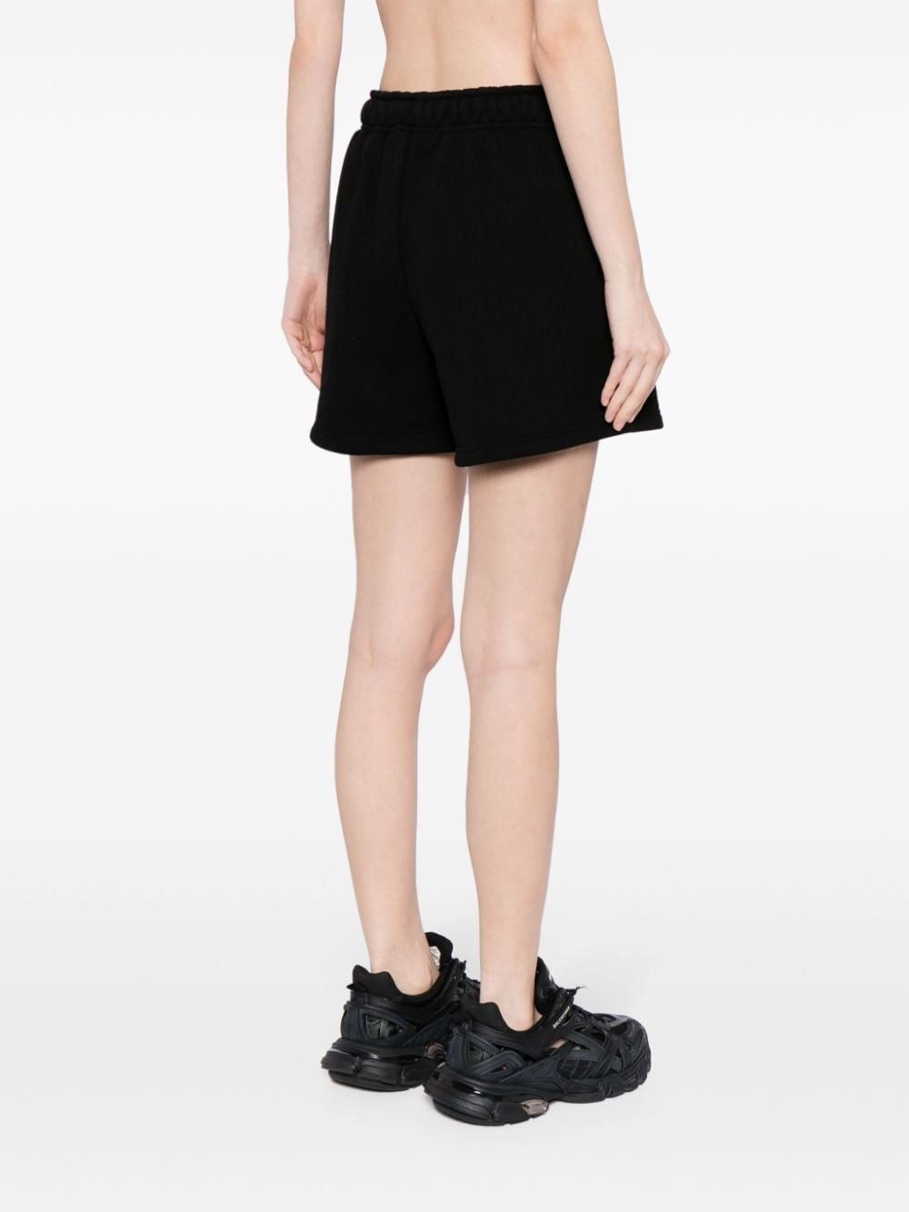 drawstring-waist cotton shorts - 4