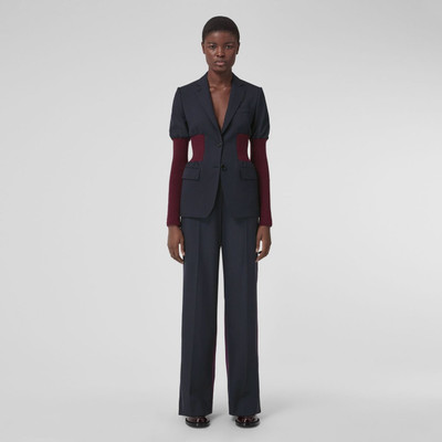 Burberry Two-tone Wool Wide-leg Trousers outlook