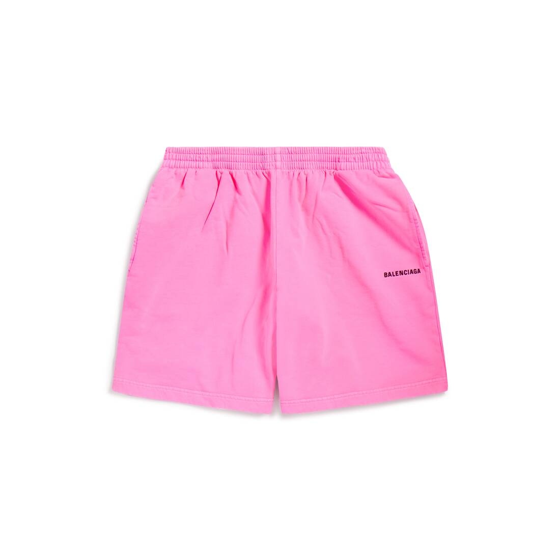 Women's Balenciaga Back Sweat Shorts in Fluo Pink - 1