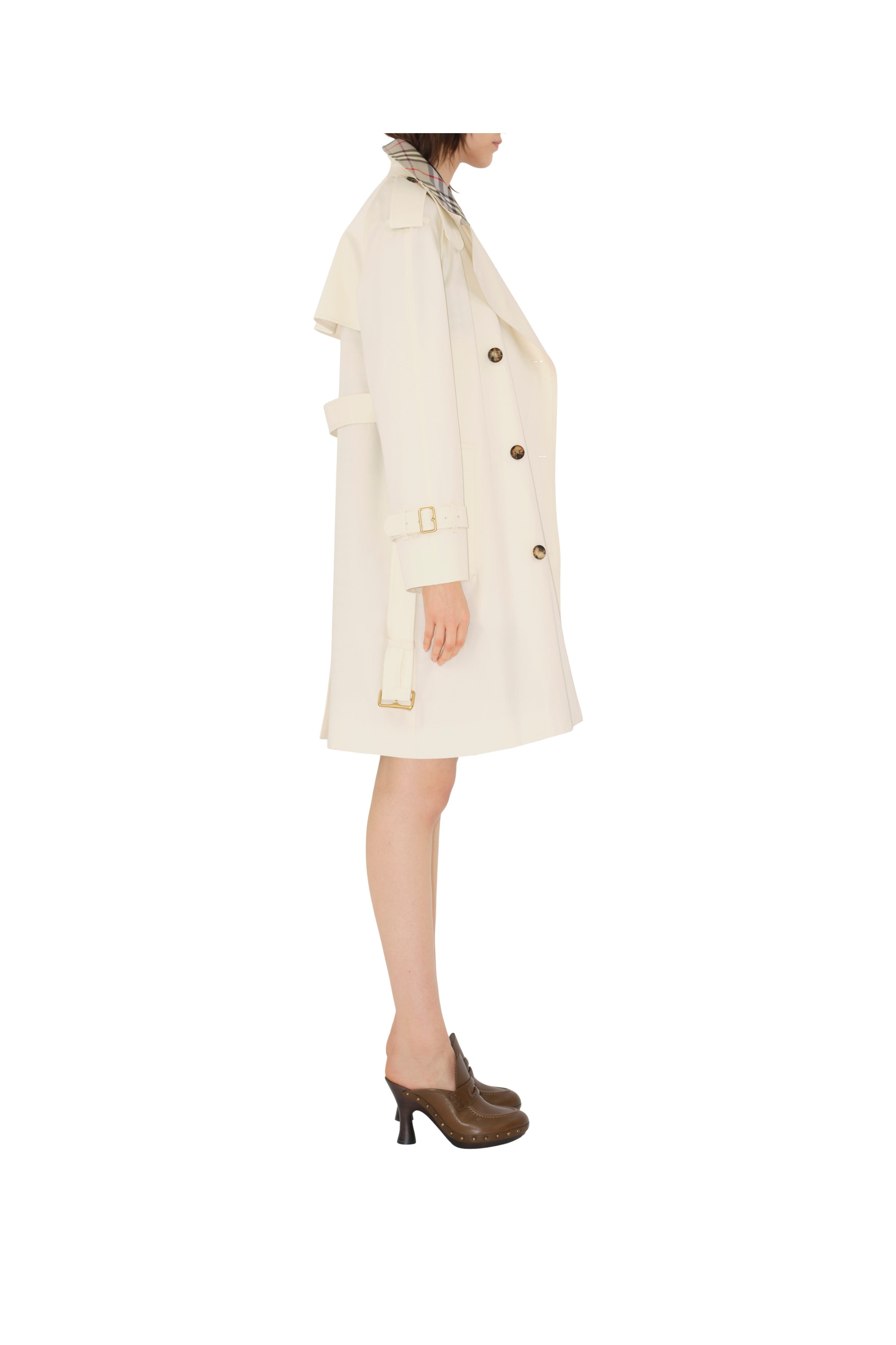 burberry Mid-length Check Collar Castleford Trench Coat in Cotton at Nordstrom - 3