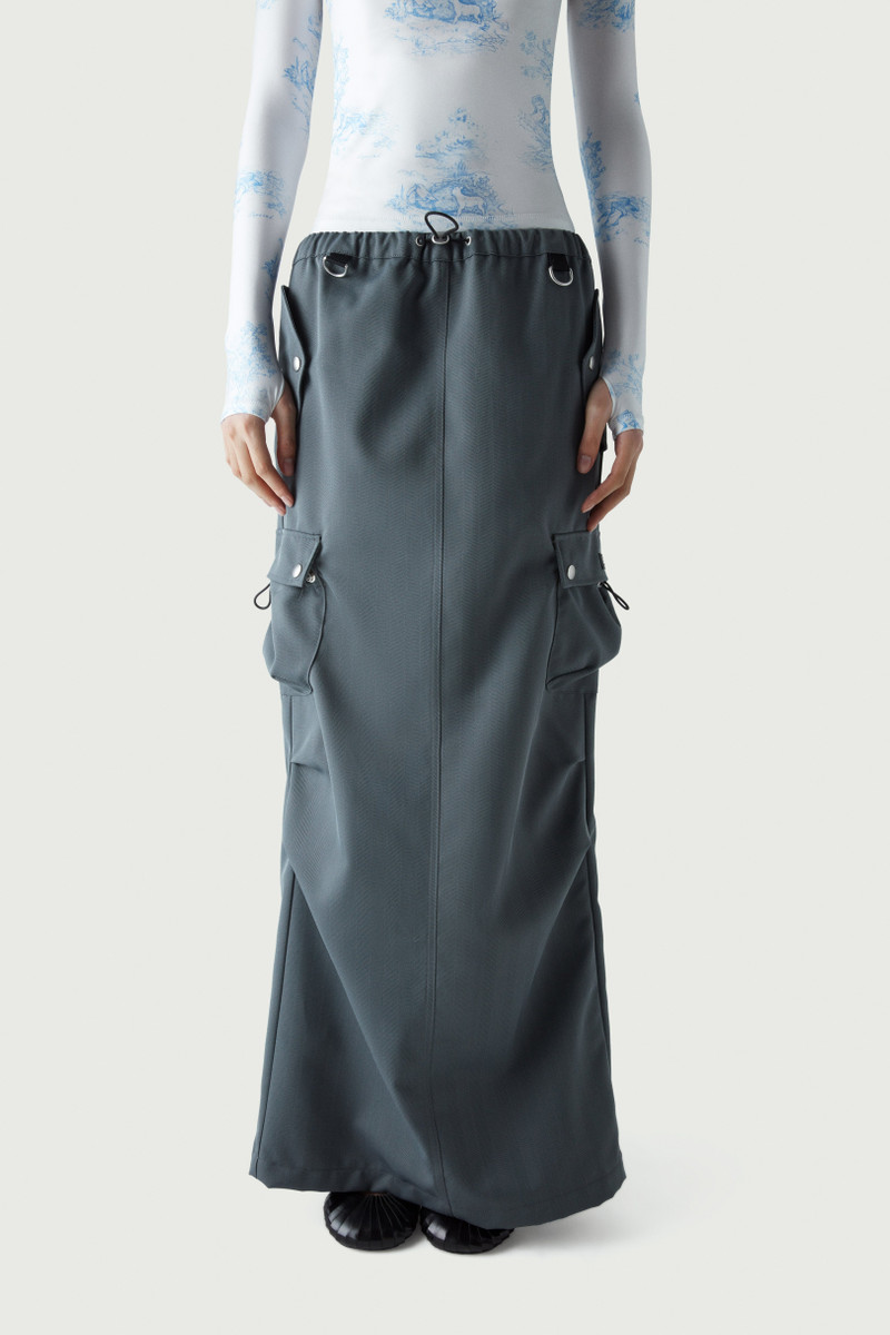 Tailored Cargo Maxi Skirt 1