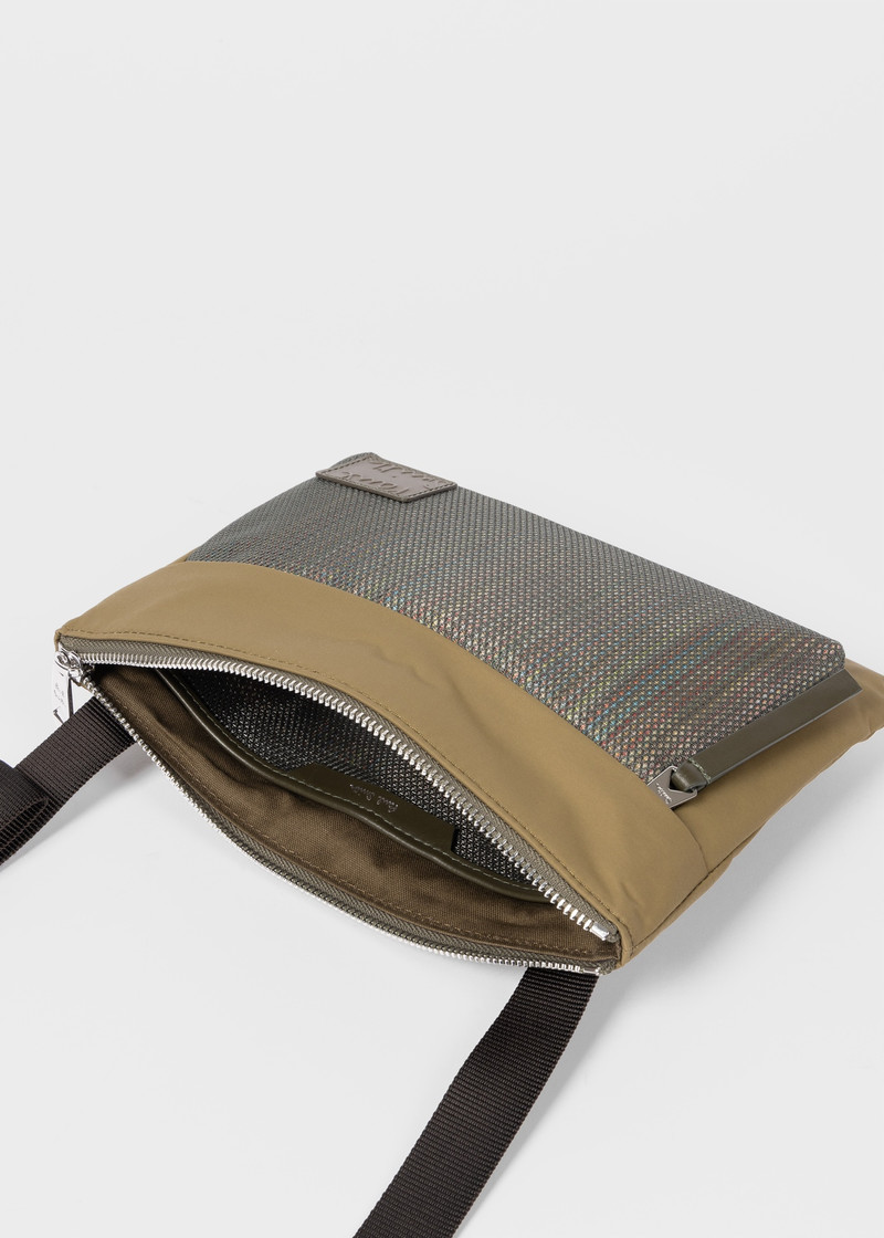 Khaki Nylon Cross-Body Bag 5