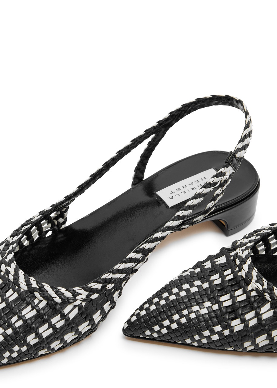 Gabriela Hearst Perro 25 Woven Leather Slingback Pumps - 3