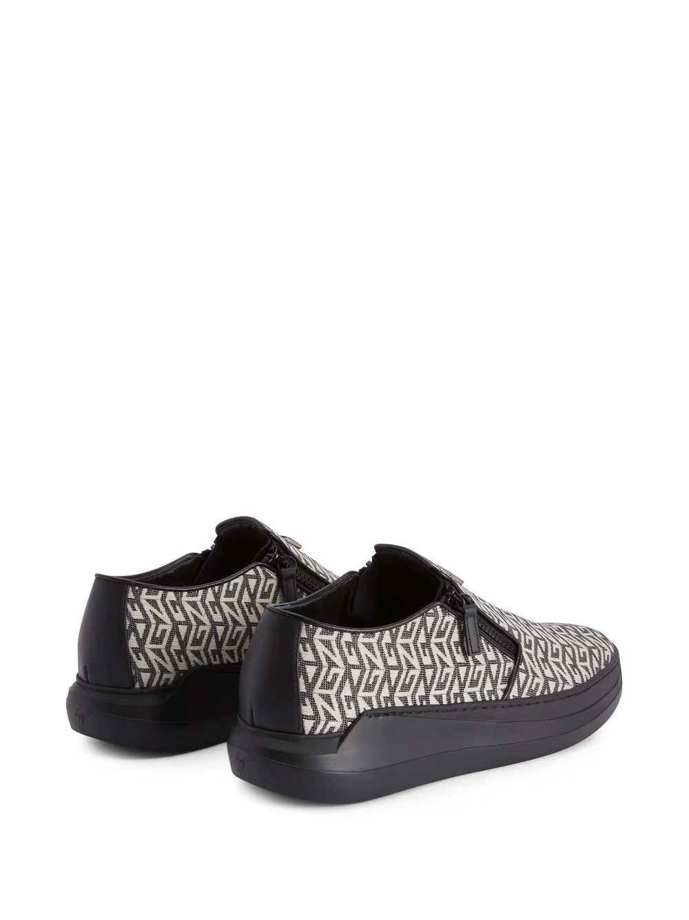 monogram print slip-on sneakers - 3