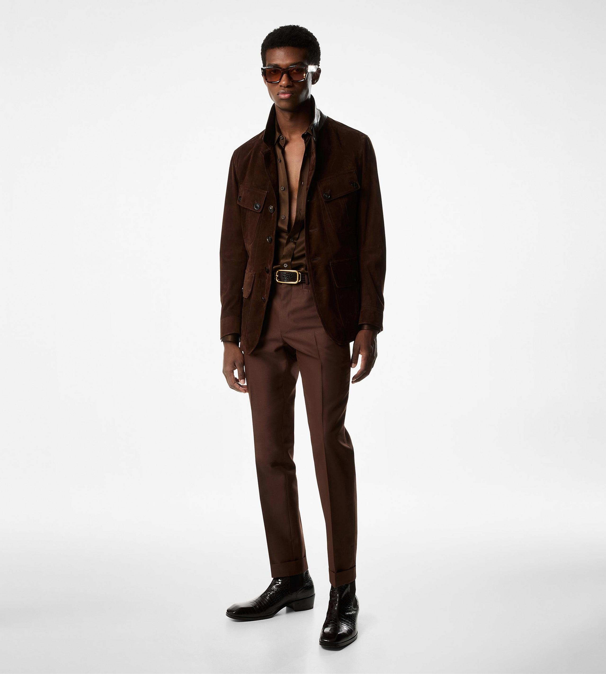 SOFT SUEDE SARTORIAL MILITARY JACKET - 3