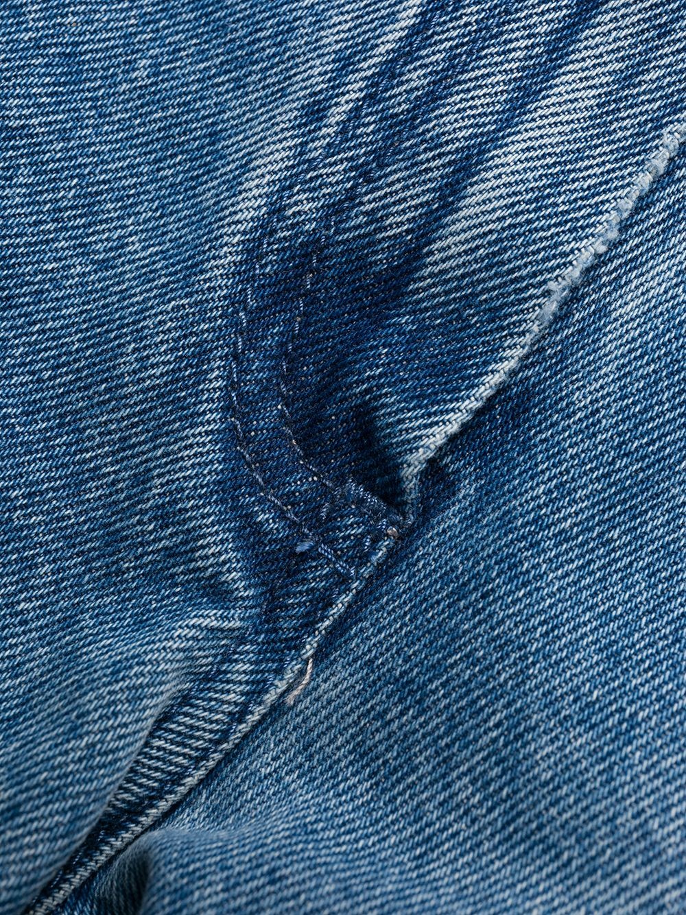 bleach effect straight jeans - 7