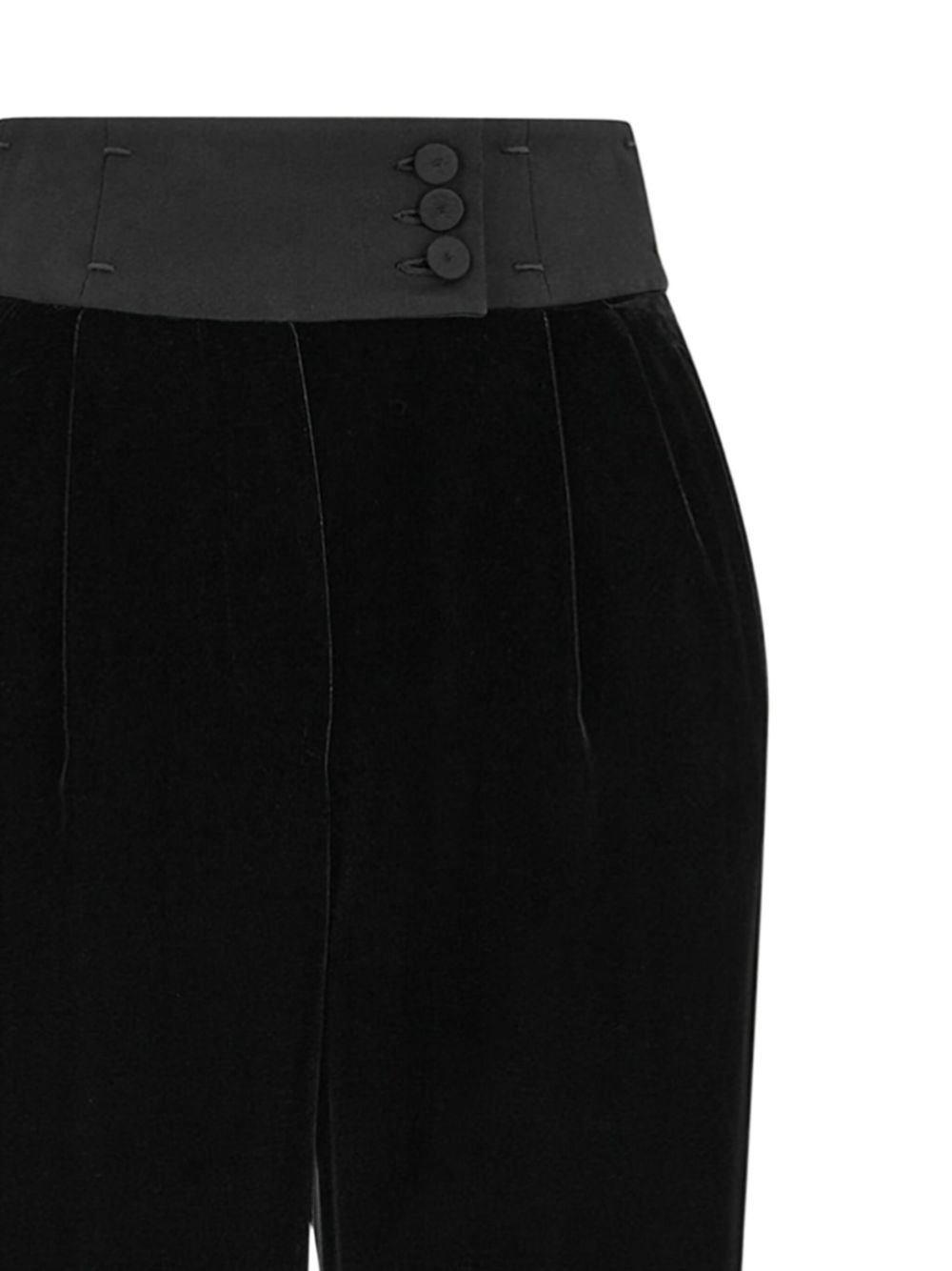 velvet-finish trousers - 2
