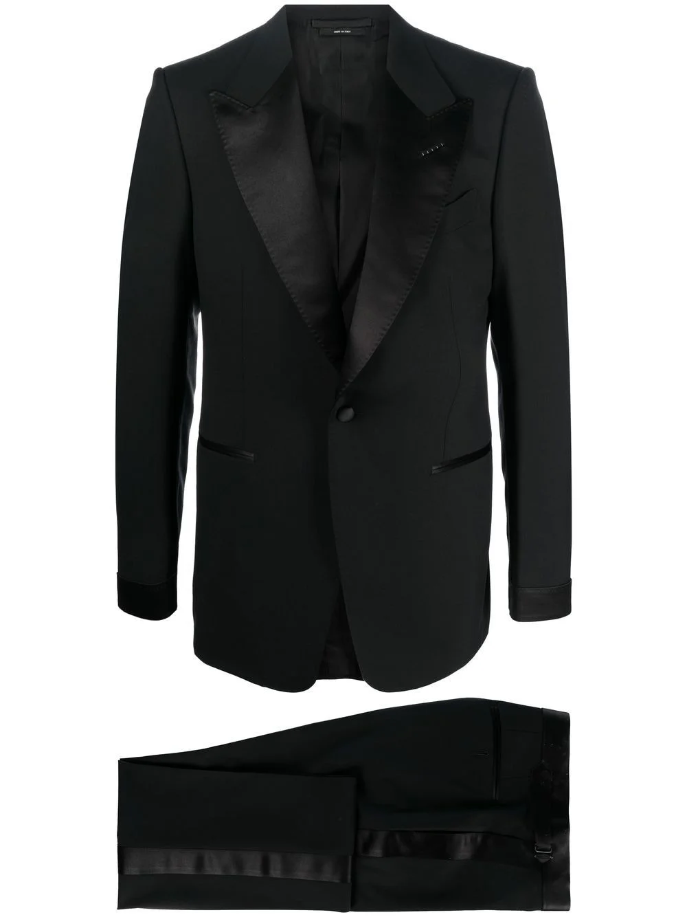 peak-lapel wool suit - 1