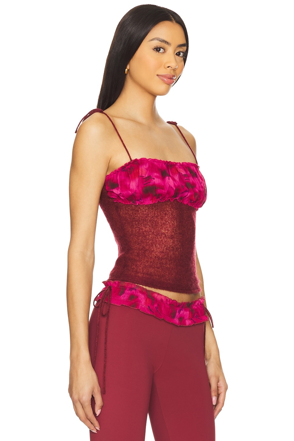 Ruched Knit Tank Top - 2