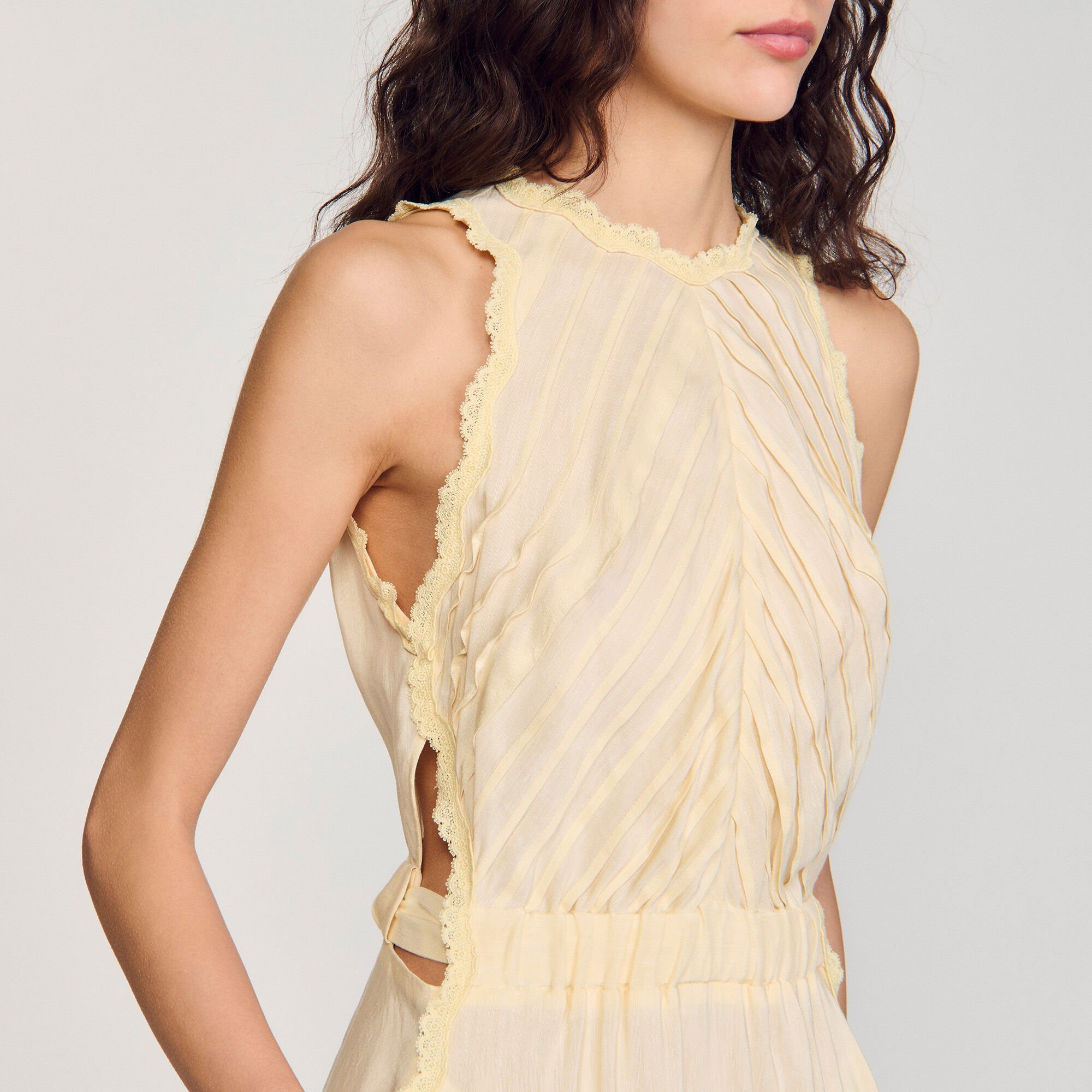 MAXI DRESS WITH LACE DETAILS - 3