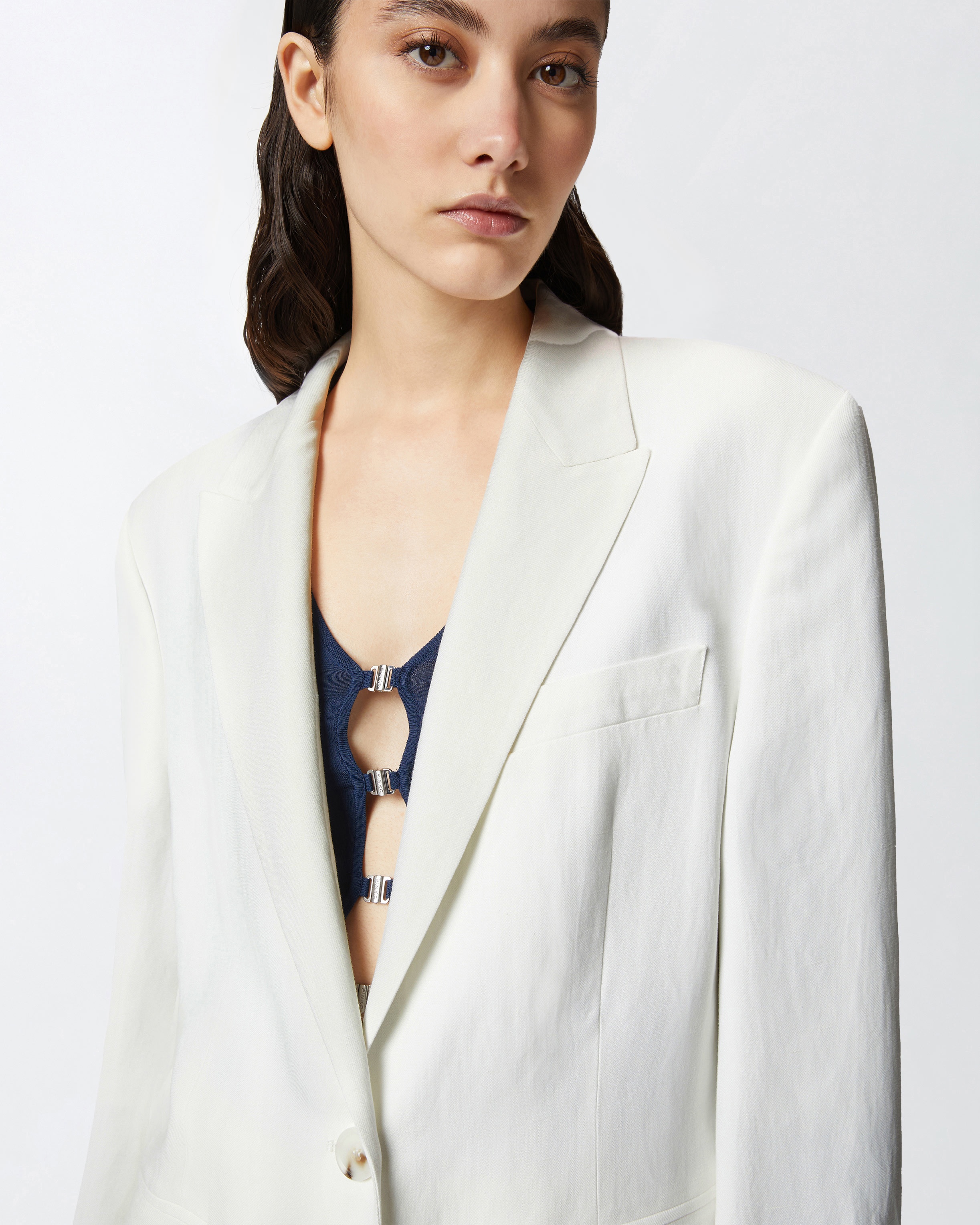 ジャケット Pinko UMBRELLA SINGLE-BREASTED BLAZER WITH BACK STRAP PINKO SINGLE-BREASTED BLAZER WITH BACK STRAP | REVERSIBLE