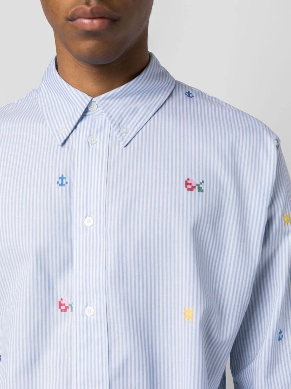 Kenzo Pixel striped shirt - 5