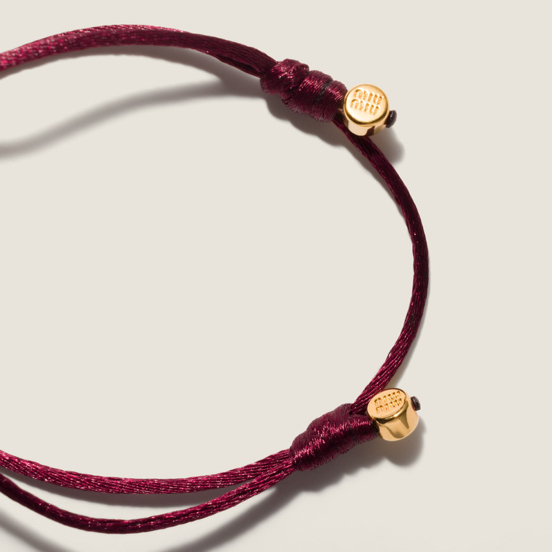 Miu Miu Metal and cord bracelet outlook