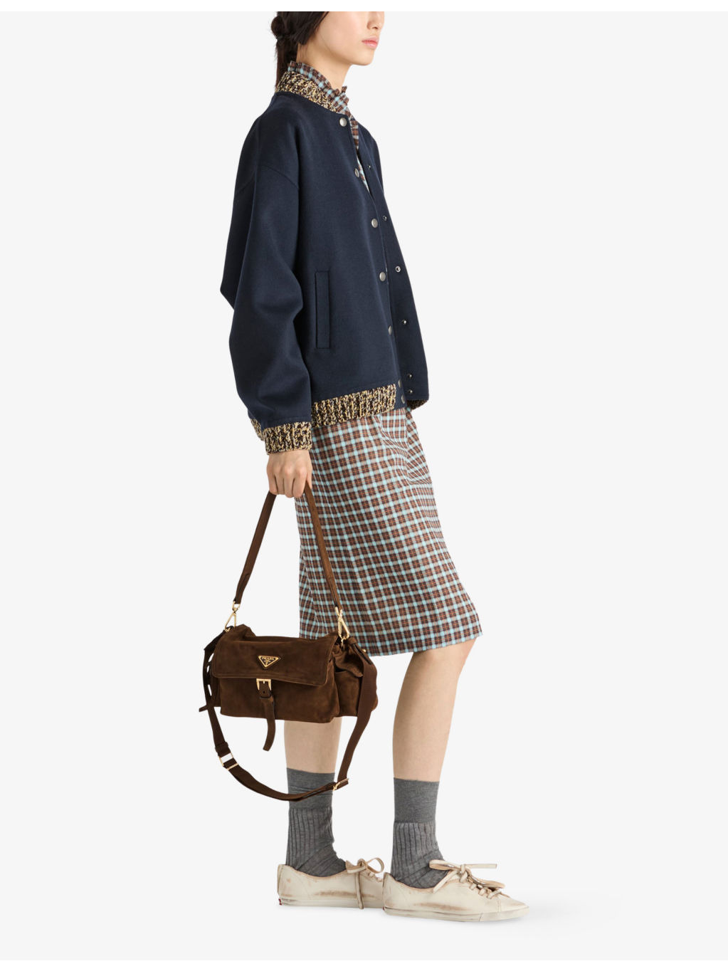 Explore Medium Suede Shoulder Bag - 2