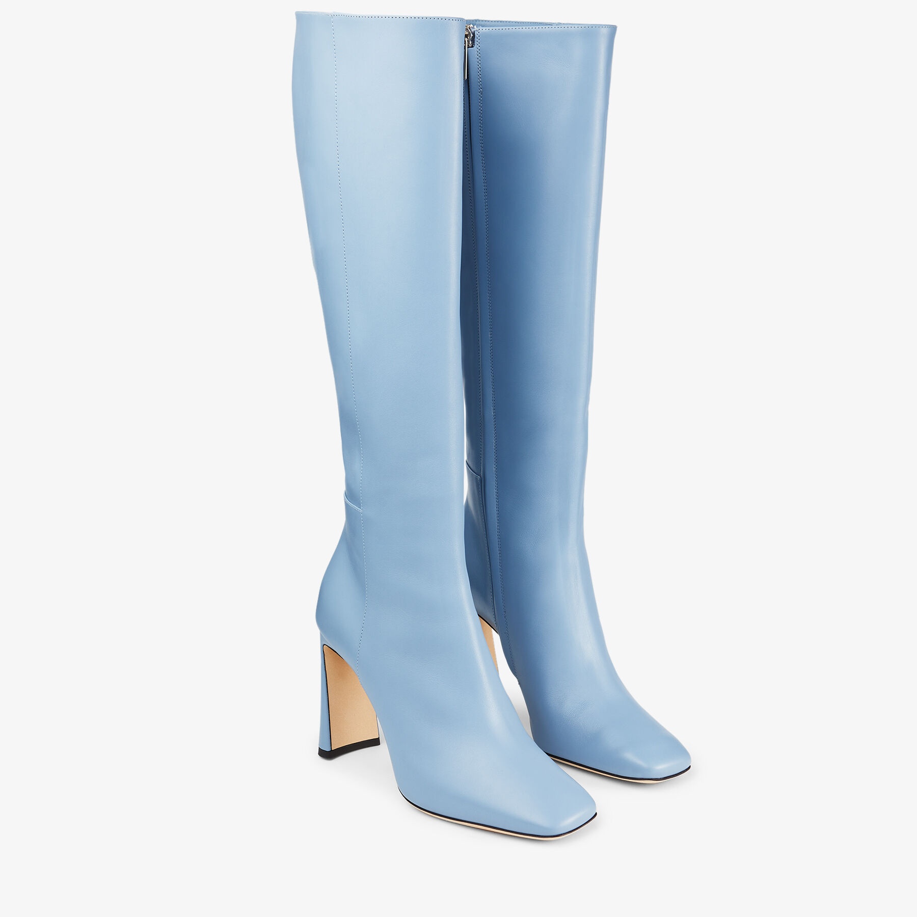 Kinsey 95
Smoky Blue Calf Leather Knee-High Boots - 3