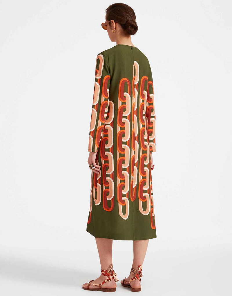 Long Sleeve Midi Swing Dress 6