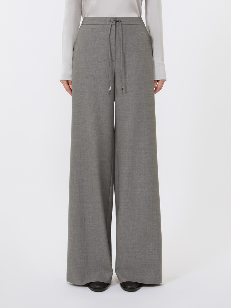 DENARO Drawstring trousers in wool twill 3