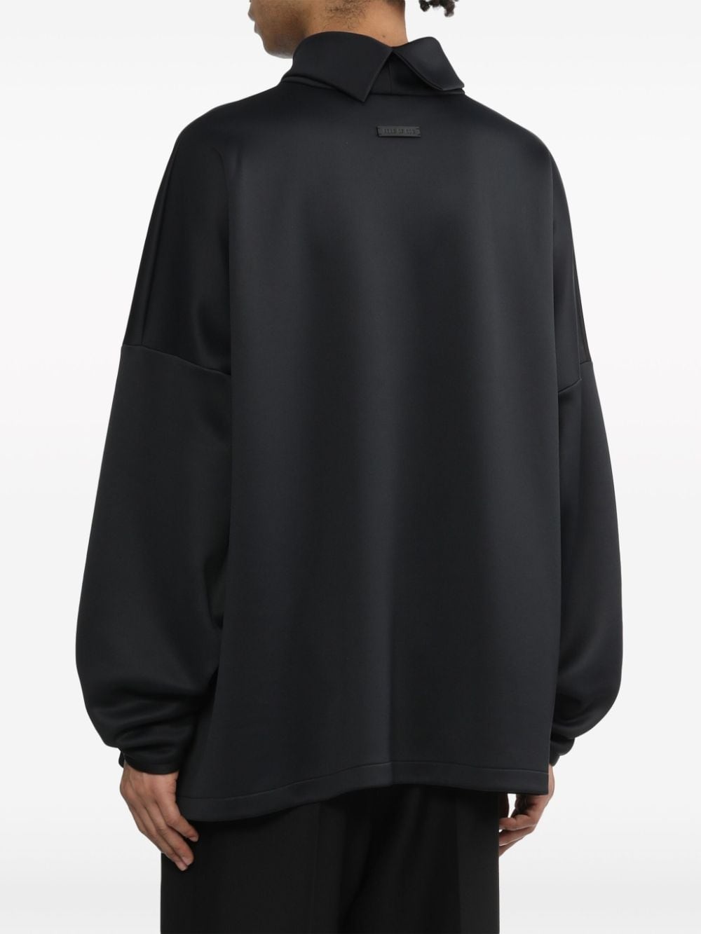 logo-appliquÃ© polo-collar sweatshirt - 4