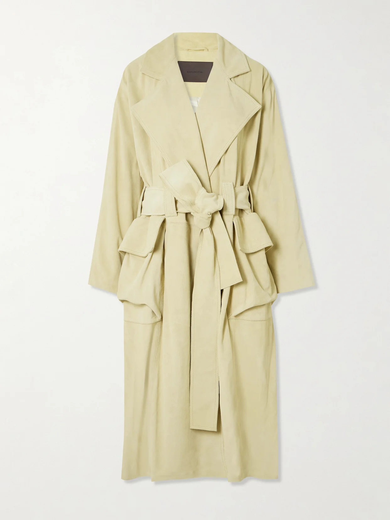 Cinzia Belted Suede Trench Coat - 1